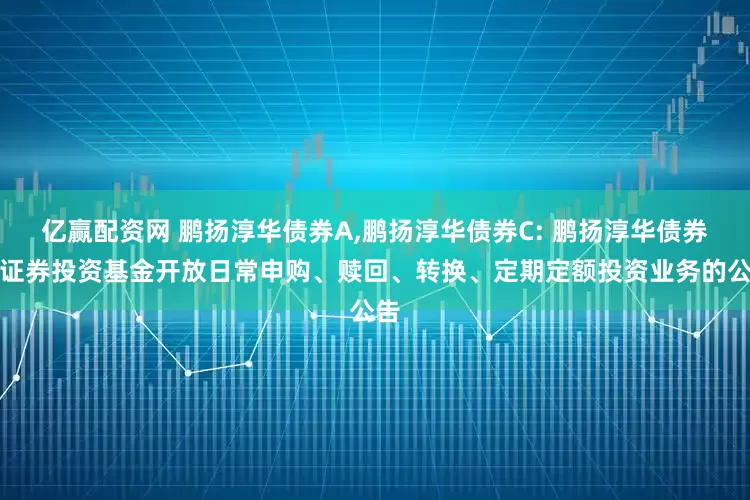 亿赢配资网 鹏扬淳华债券A,鹏扬淳华债券C: 鹏扬淳华债券型证券投资基金开放日常申购、赎回、转换、定期定额投资业务的公告